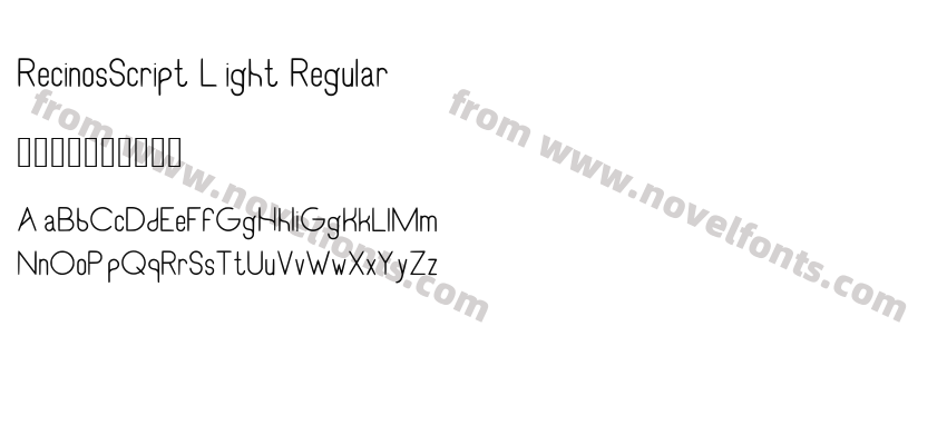 RecinosScript Light RegularPreview