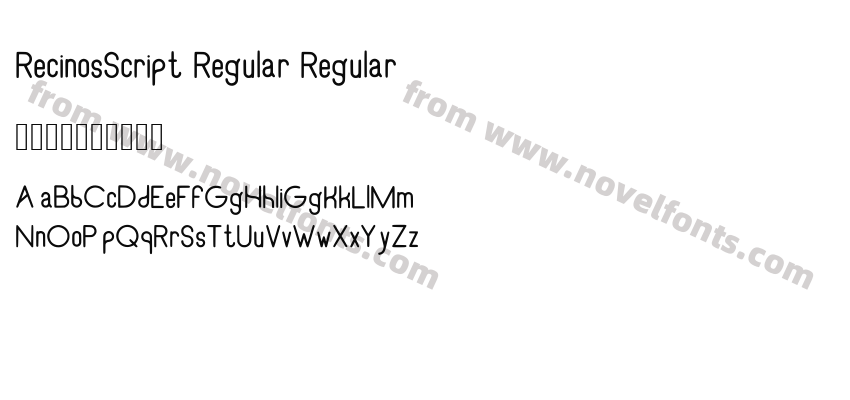 RecinosScript Regular RegularPreview