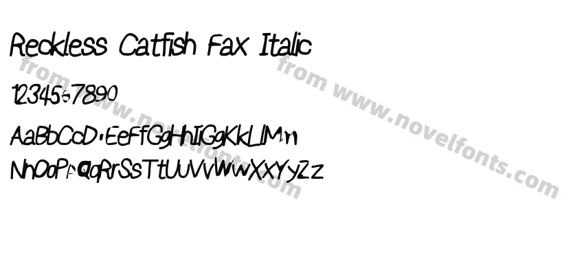 Reckless Catfish Fax ItalicPreview