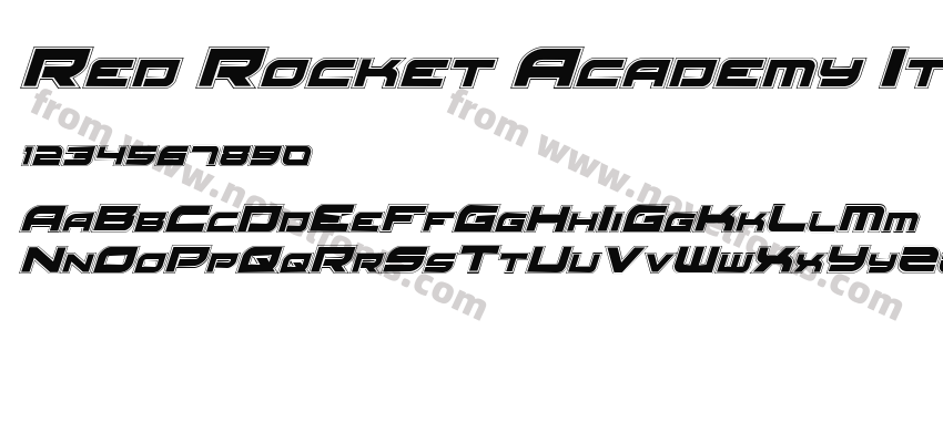 Red Rocket Academy ItalicPreview