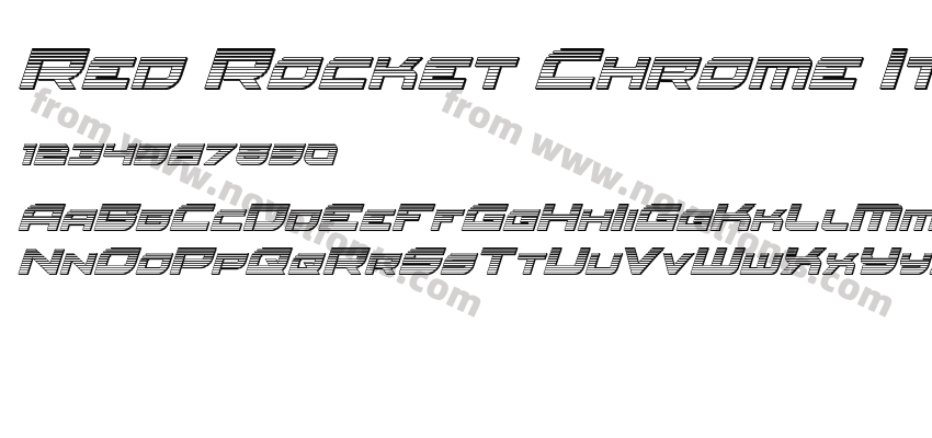 Red Rocket Chrome ItalicPreview