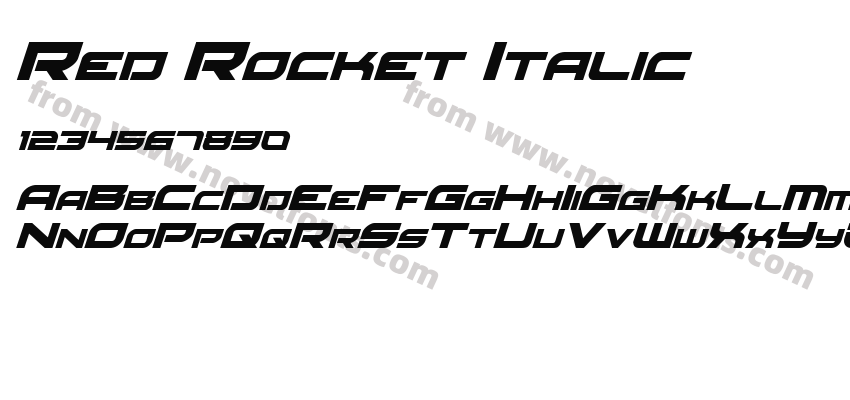 Red Rocket ItalicPreview