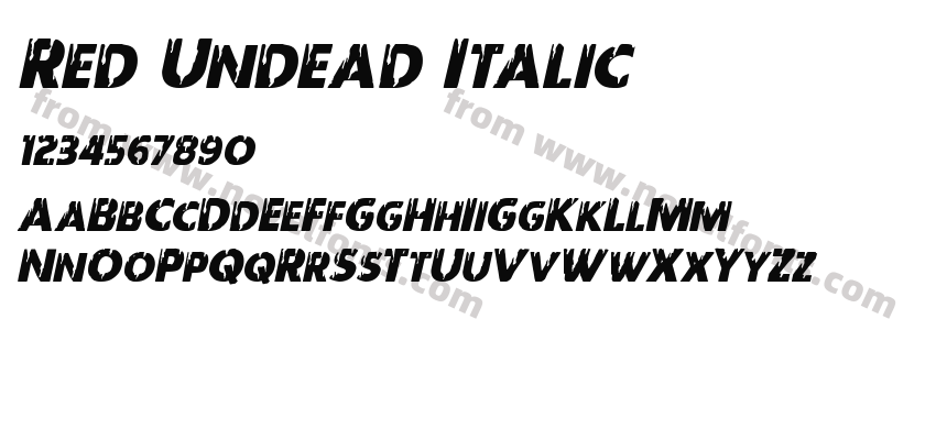 Red Undead ItalicPreview