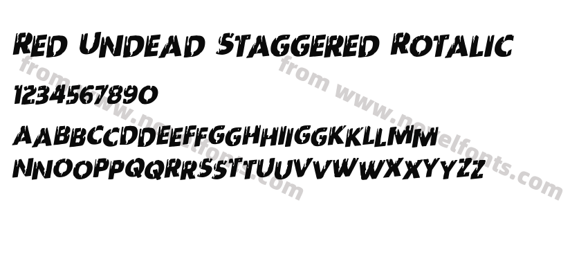 Red Undead Staggered RotalicPreview