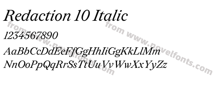 Redaction 10 ItalicPreview