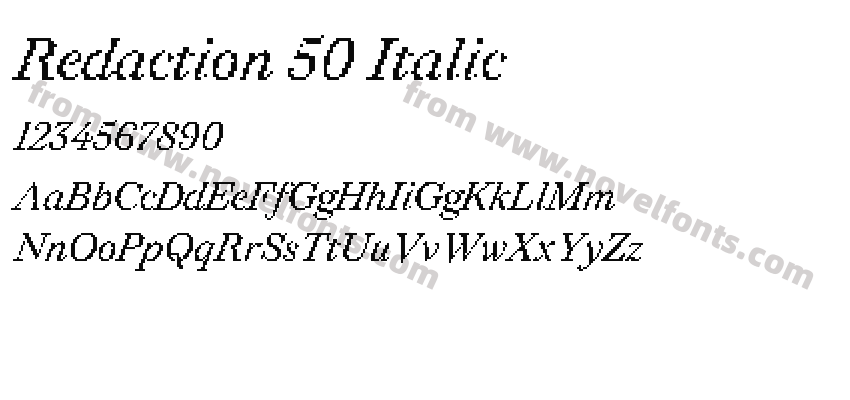 Redaction 50 ItalicPreview