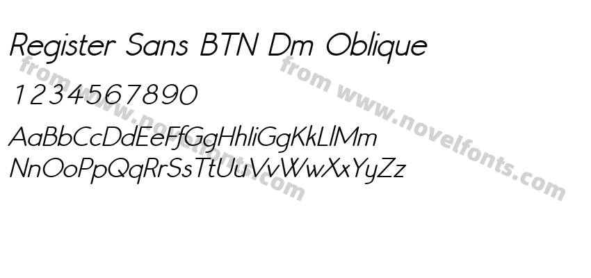 Register Sans BTN Dm ObliquePreview