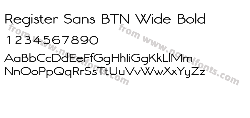 Register Sans BTN Wide BoldPreview