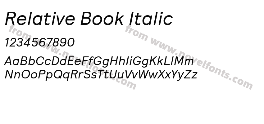 Relative Book ItalicPreview