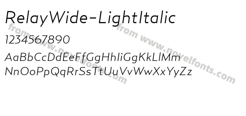 RelayWide-LightItalicPreview