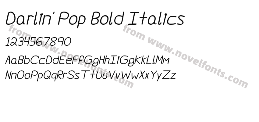 Darlin' Pop Bold ItalicsPreview