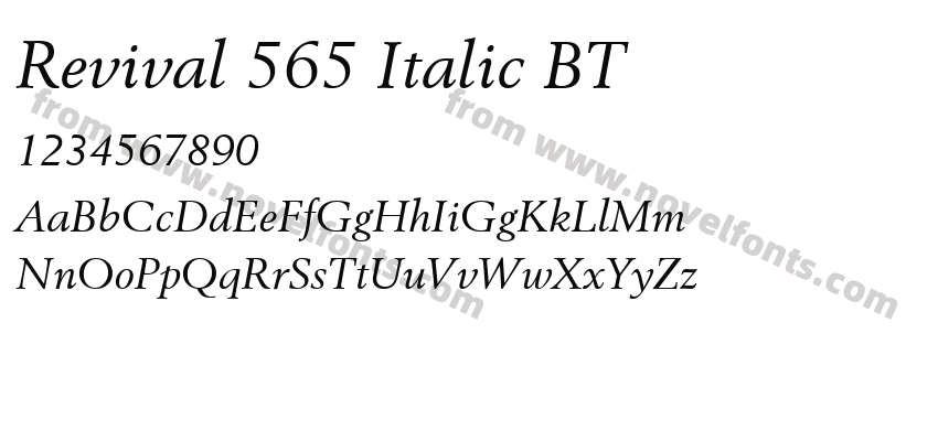 Revival 565 Italic BTPreview