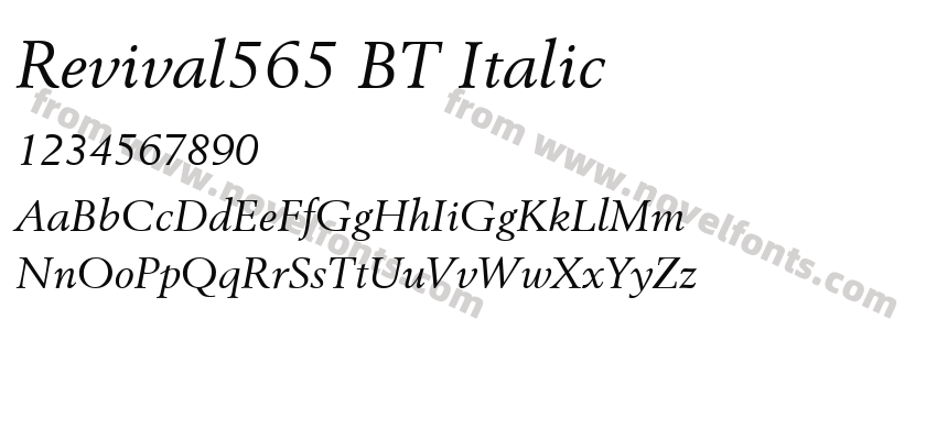 Revival565 BT ItalicPreview