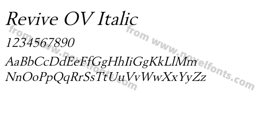 Revive OV ItalicPreview