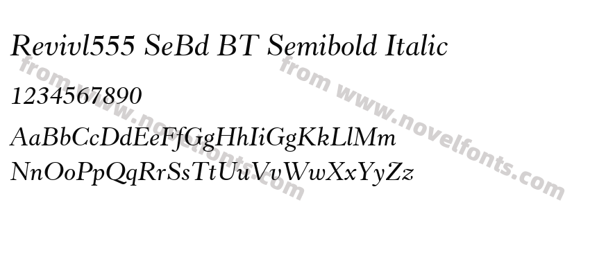 Revivl555 SeBd BT Semibold ItalicPreview