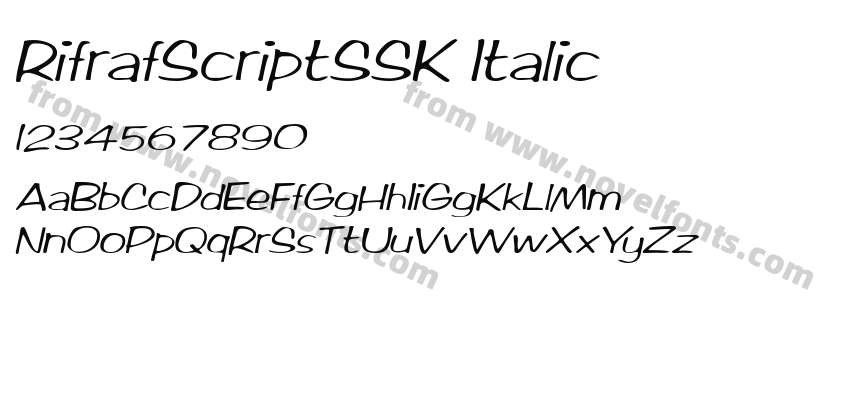 RifrafScriptSSK ItalicPreview