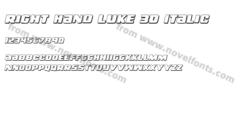 Right Hand Luke 3D ItalicPreview