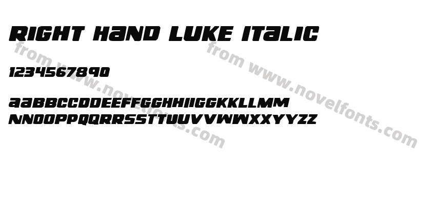 Right Hand Luke ItalicPreview