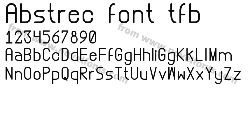 Abstrec font tfbPreview