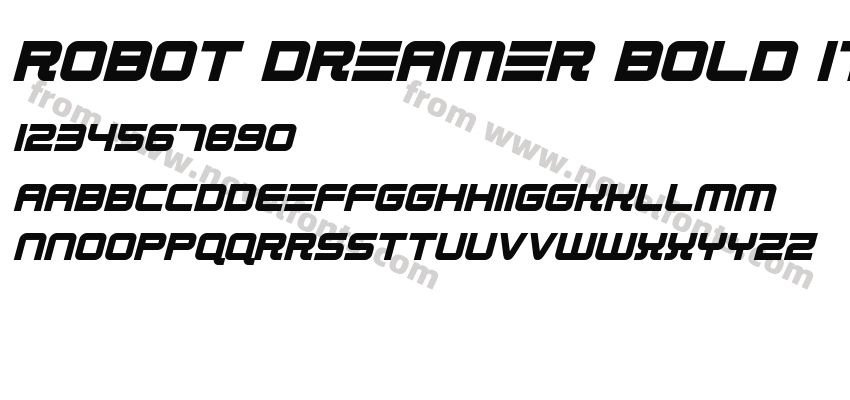 Robot Dreamer Bold ItalicPreview