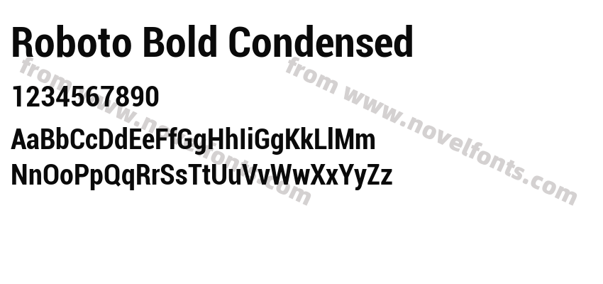 Roboto Bold CondensedPreview