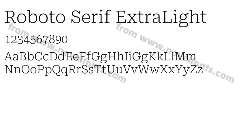 Roboto Serif ExtraLightPreview