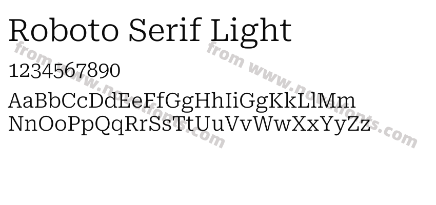 Roboto Serif LightPreview