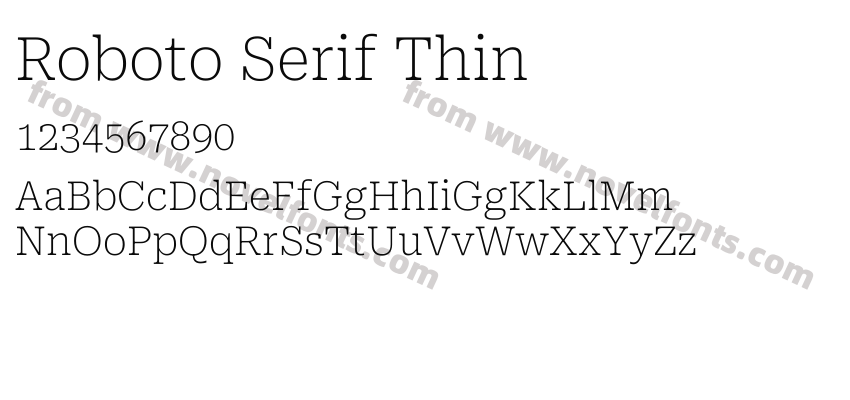 Roboto Serif ThinPreview