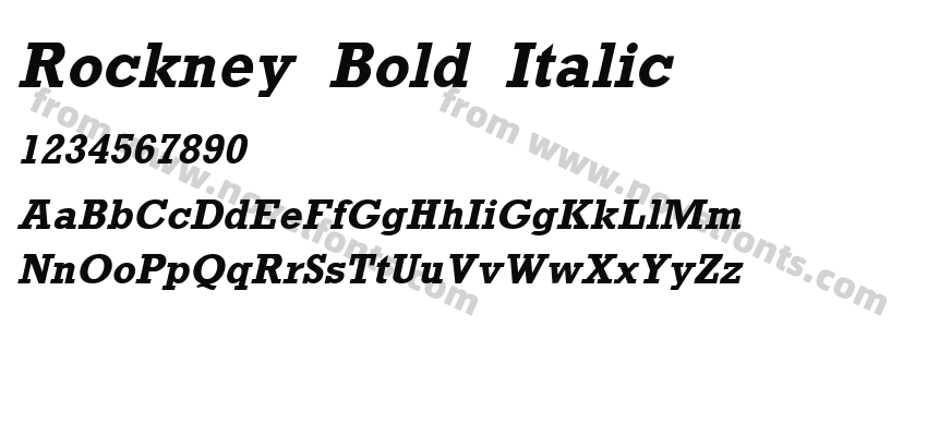 Rockney Bold ItalicPreview