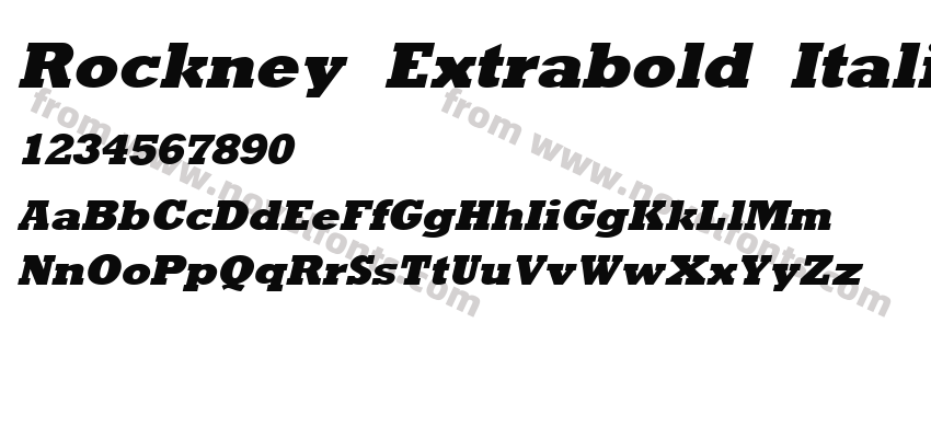 Rockney Extrabold ItalicPreview