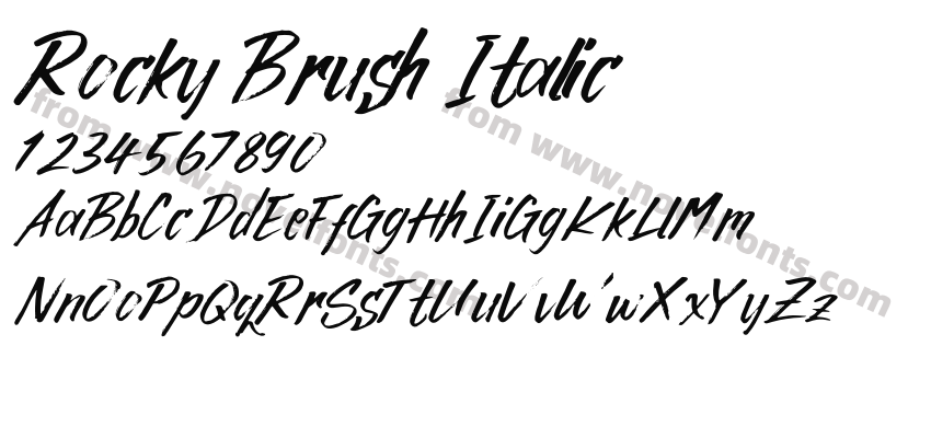 Rocky Brush ItalicPreview