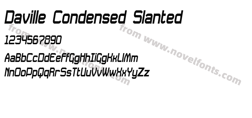 Daville Condensed SlantedPreview