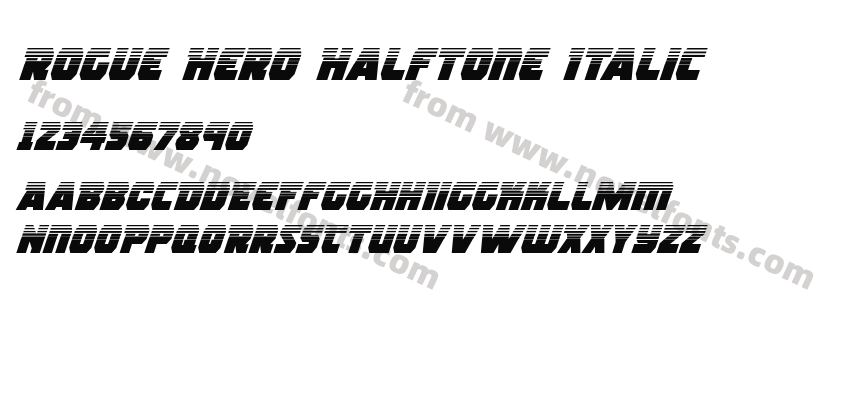 Rogue Hero Halftone ItalicPreview