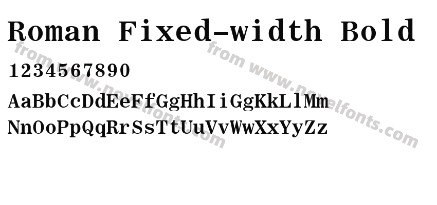 Roman Fixed-width BoldPreview