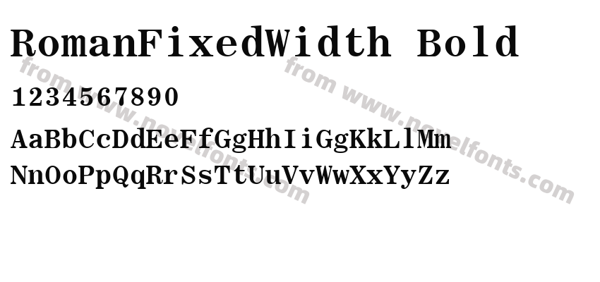 RomanFixedWidth BoldPreview