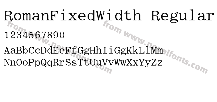 RomanFixedWidth RegularPreview