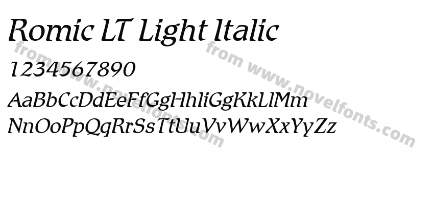 Romic LT Light ItalicPreview