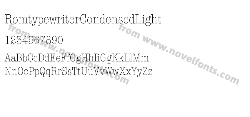 RomtypewriterCondensedLightPreview