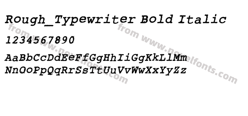 Rough_Typewriter Bold ItalicPreview