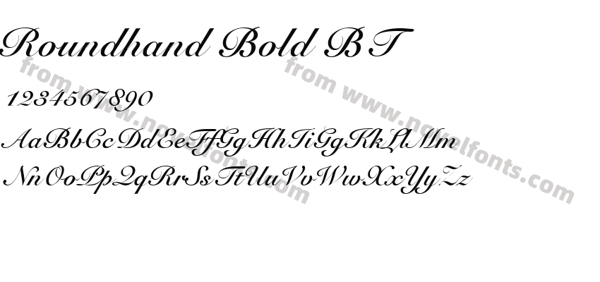 Roundhand Bold BTPreview