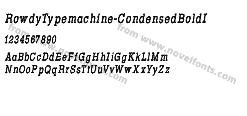 RowdyTypemachine-CondensedBoldIPreview