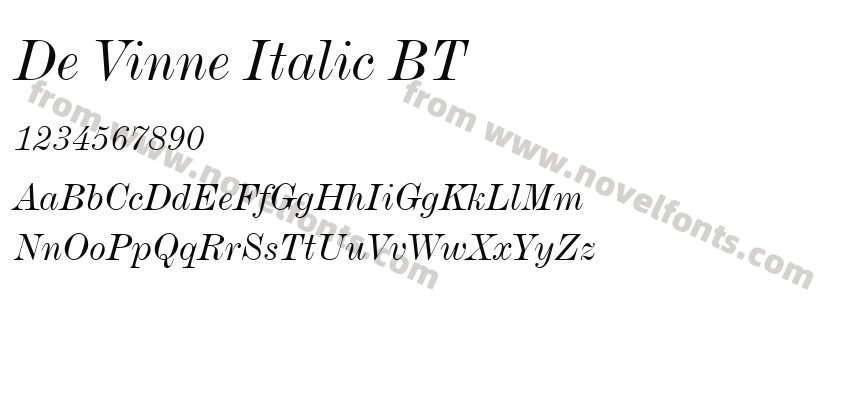 De Vinne Italic BTPreview