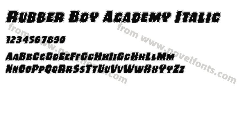 Rubber Boy Academy ItalicPreview