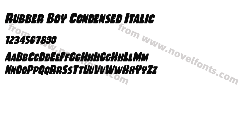 Rubber Boy Condensed ItalicPreview