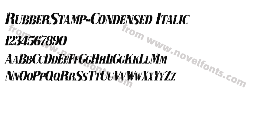 RubberStamp-Condensed ItalicPreview