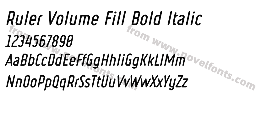 Ruler Volume Fill Bold ItalicPreview