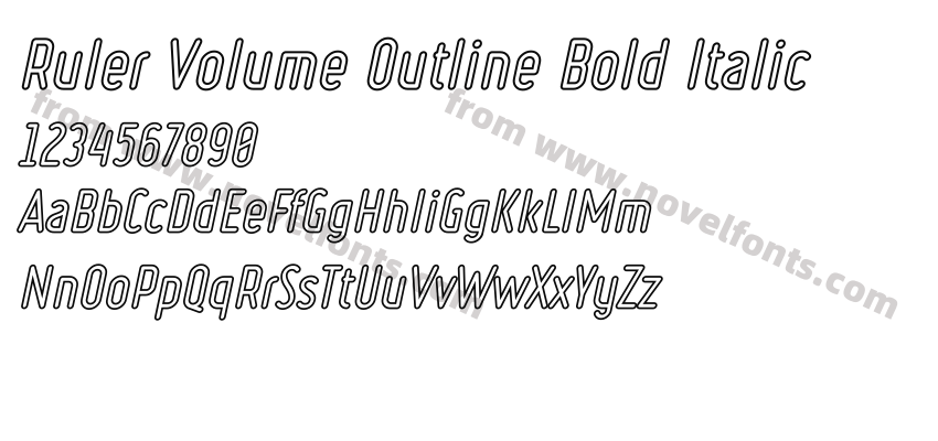 Ruler Volume Outline Bold ItalicPreview