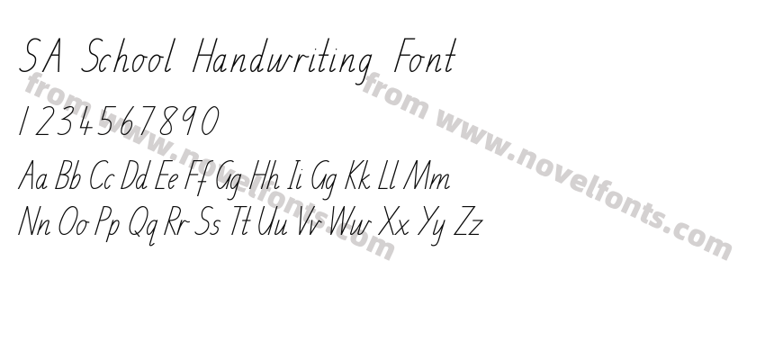 SA School Handwriting FontPreview