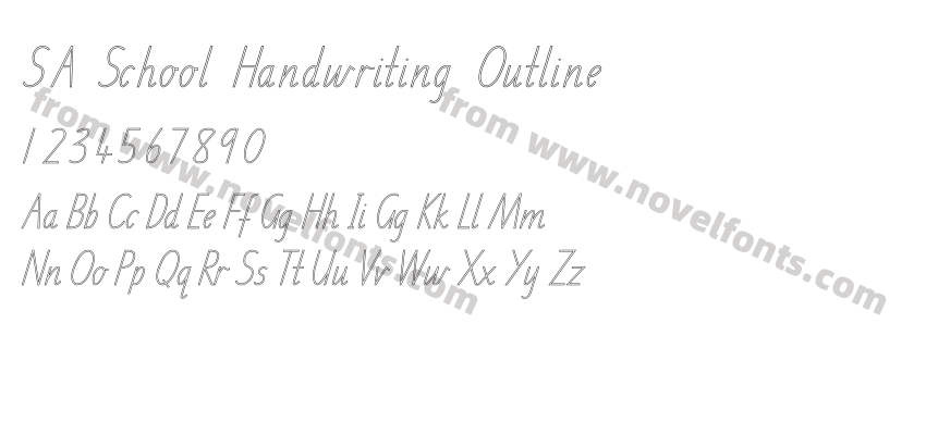 SA School Handwriting OutlinePreview