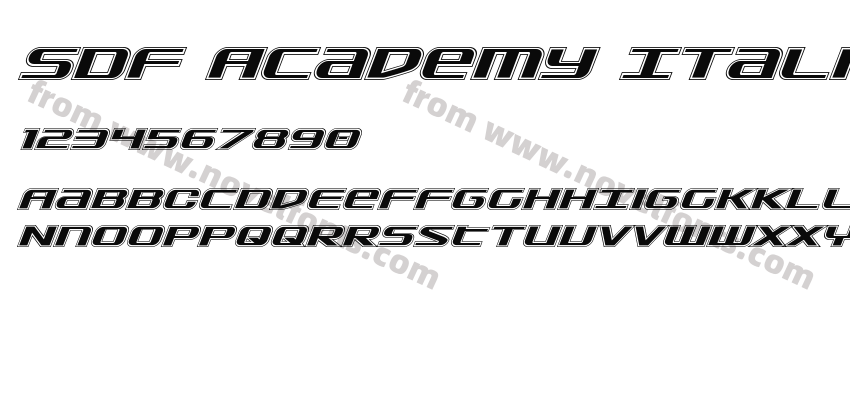 SDF Academy ItalicPreview